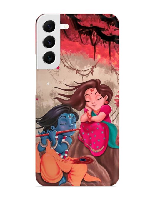 Radhe Krishna Water Art Snap Case for Samsung Galaxy S22 Plus Zapvi