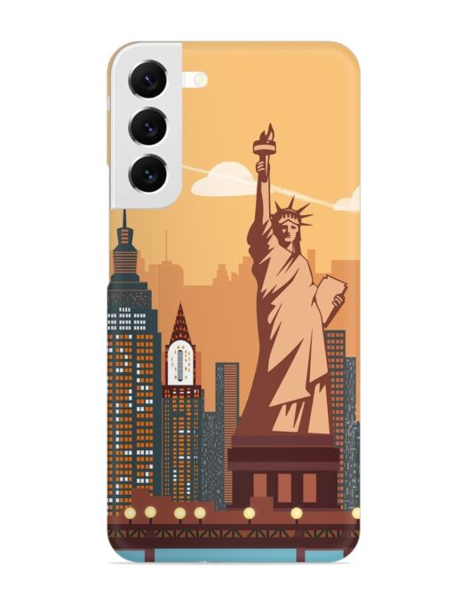 New York Statue Of Liberty Architectural Scenery Snap Case for Samsung Galaxy S22 Plus Zapvi