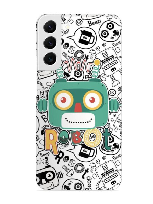 Robot Modern Seamless Pattern Snap Case for Samsung Galaxy S22 Plus Zapvi