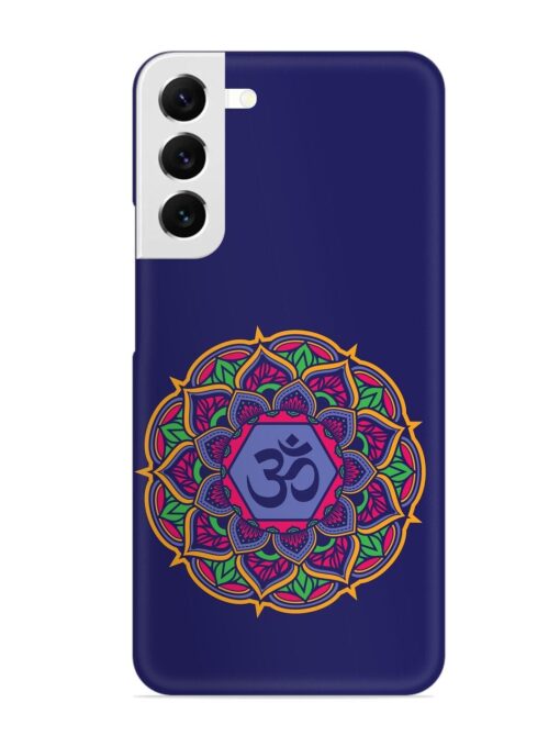 Om Mandala Art Blue Snap Case for Samsung Galaxy S22 Plus Zapvi