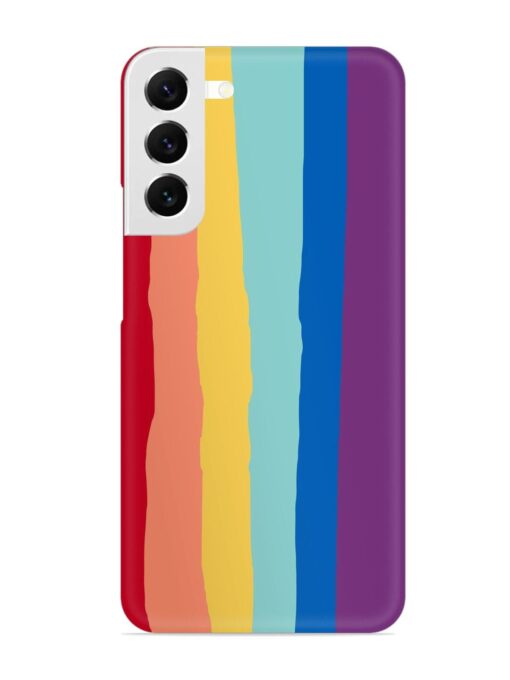 Rainbow Genuine Liquid Snap Case for Samsung Galaxy S22 Plus Zapvi