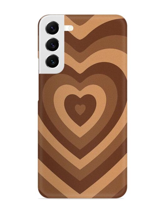 Brown Heart Snap Case for Samsung Galaxy S22 Plus Zapvi