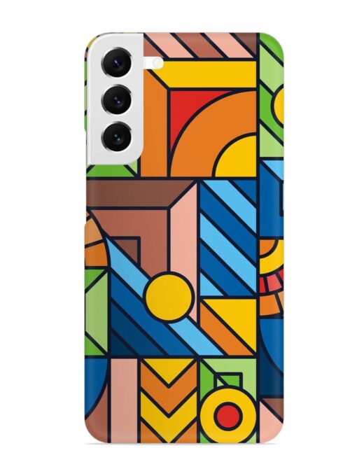 Colorful Geometric Snap Case for Samsung Galaxy S22 Plus Zapvi