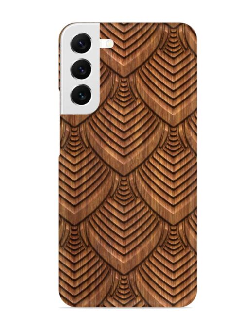 Carved Pattern On Snap Case for Samsung Galaxy S22 Plus Zapvi