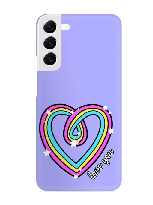 Colorful Rainbow Heart Snap Case for Samsung Galaxy S22 Plus Zapvi