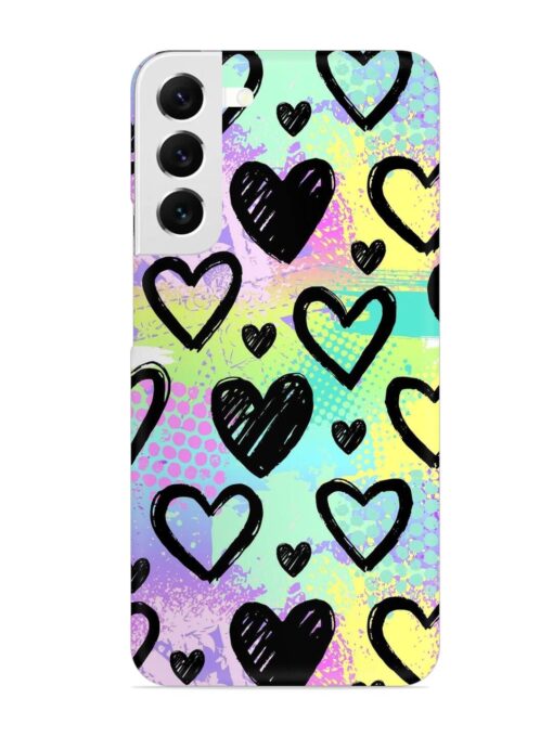 Bright Pattern Hearts Snap Case for Samsung Galaxy S22 Plus Zapvi