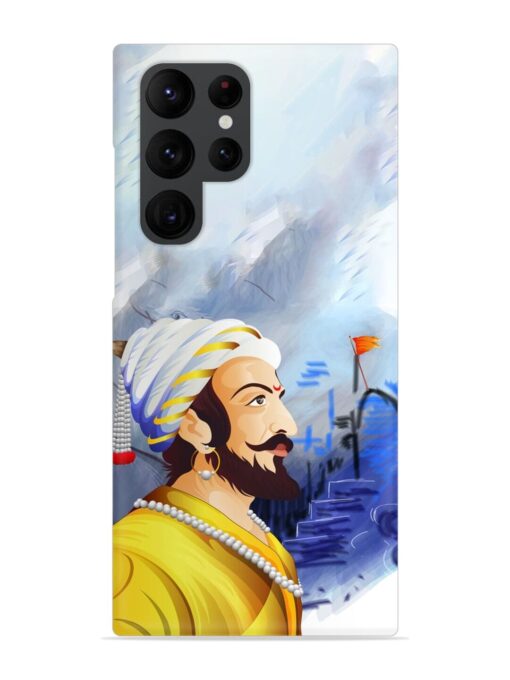 Shivaji Maharaj Color Paint Art Snap Case for Samsung Galaxy S22 Ultra Zapvi