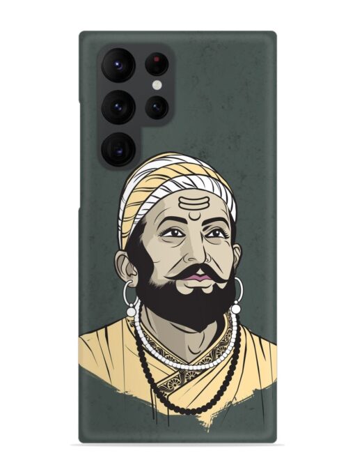 Shivaji Maharaj Vector Art Snap Case for Samsung Galaxy S22 Ultra Zapvi