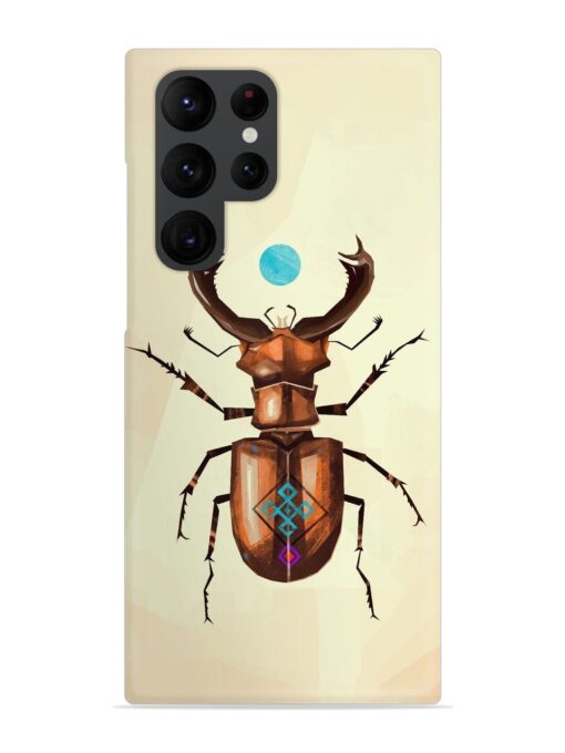 Stag Beetle Vector Snap Case for Samsung Galaxy S22 Ultra Zapvi