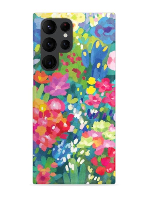 Watercolor Flower Art Snap Case for Samsung Galaxy S22 Ultra Zapvi