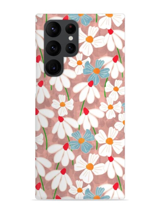 Abstract Petal Flowers Snap Case for Samsung Galaxy S22 Ultra Zapvi