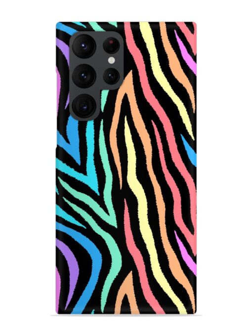 Colorful Abstract Zebra Snap Case for Samsung Galaxy S22 Ultra Zapvi