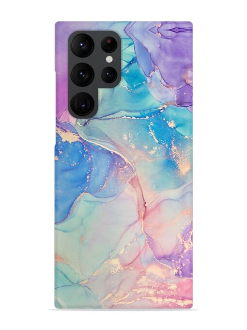 Alcohol Ink Colors Snap Case for Samsung Galaxy S22 Ultra Zapvi