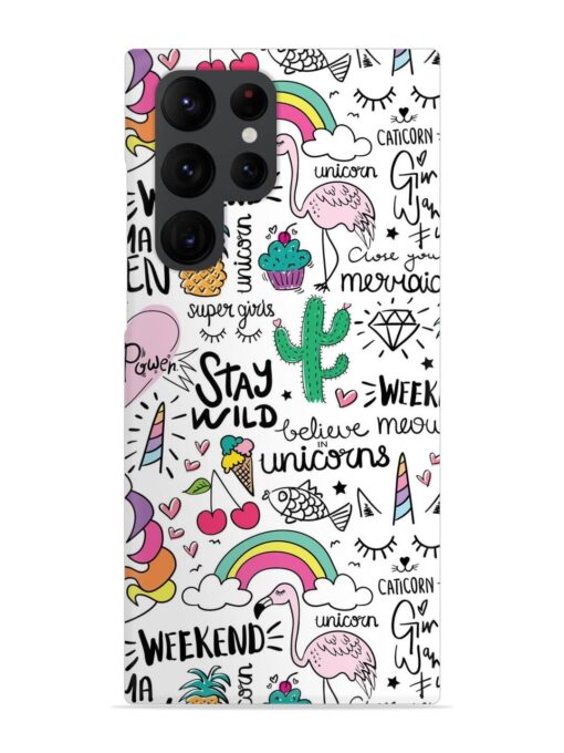 Unicorn Ice Cream Snap Case for Samsung Galaxy S22 Ultra Zapvi