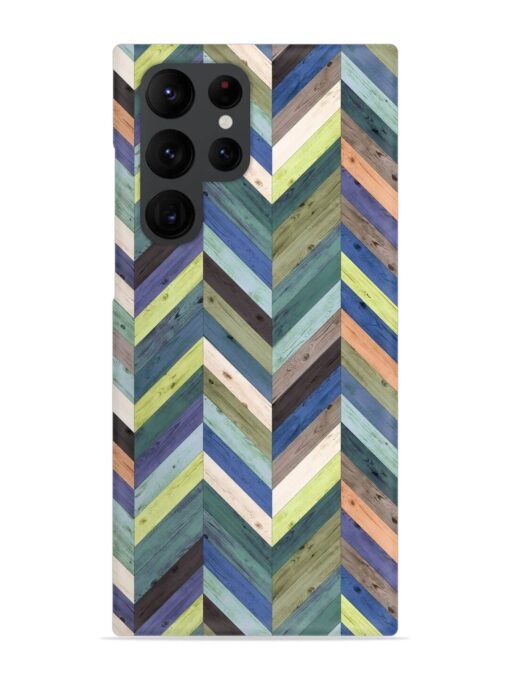 Chevron Random Color Snap Case for Samsung Galaxy S22 Ultra Zapvi