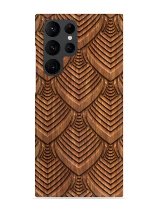 Carved Pattern On Snap Case for Samsung Galaxy S22 Ultra Zapvi