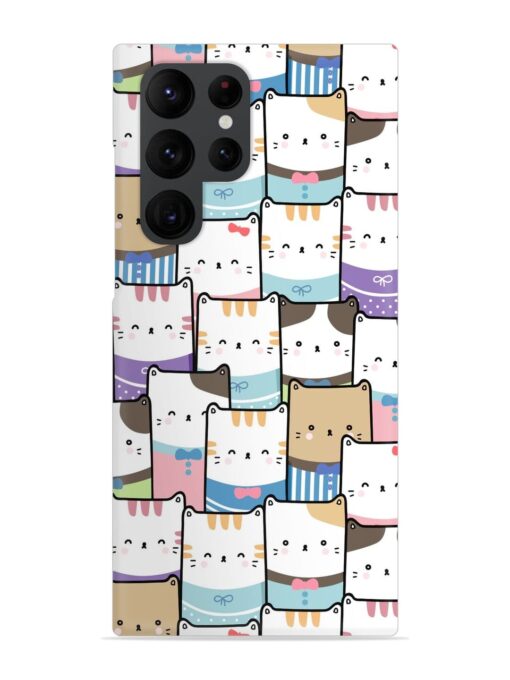 Cute Adorable Cat Snap Case for Samsung Galaxy S22 Ultra Zapvi