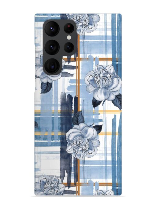 Watercolor Pattern Rose Snap Case for Samsung Galaxy S22 Ultra Zapvi