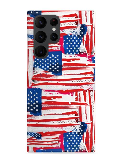 Usa Flag Seamless Snap Case for Samsung Galaxy S22 Ultra Zapvi