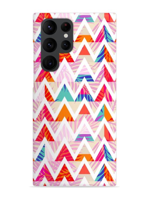 Abstract Triangle Background Snap Case for Samsung Galaxy S22 Ultra Zapvi