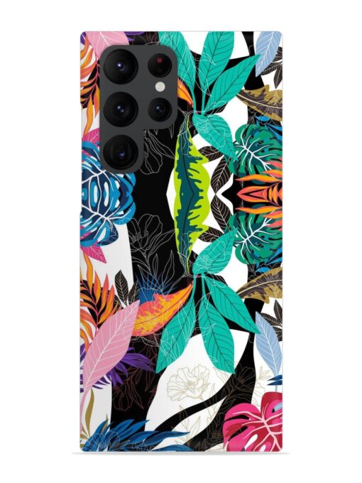 Floral Pattern Bright Snap Case for Samsung Galaxy S22 Ultra Zapvi