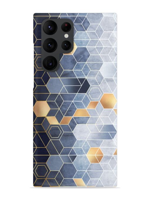 Geometric Abstraction Hexagons Snap Case for Samsung Galaxy S22 Ultra Zapvi