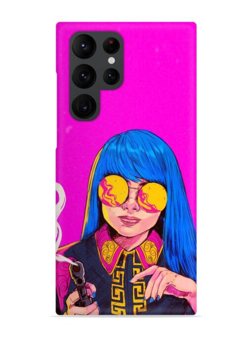 Aesthetic Anime Girl Snap Case for Samsung Galaxy S22 Ultra Zapvi