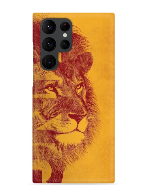 Gold Lion Crown Art Snap Case for Samsung Galaxy S22 Ultra Zapvi