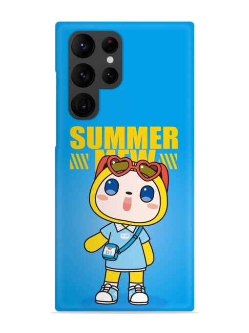 Summer Mew Cartoon Snap Case for Samsung Galaxy S22 Ultra Zapvi