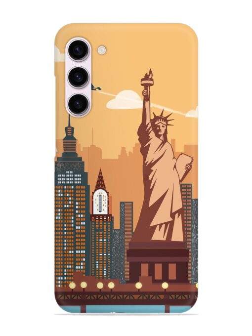 New York Statue Of Liberty Architectural Scenery Snap Case for Samsung Galaxy S23 (5G) Zapvi