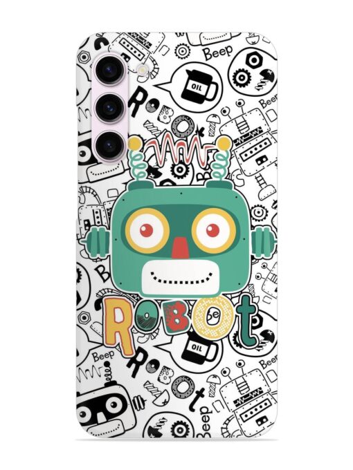 Robot Modern Seamless Pattern Snap Case for Samsung Galaxy S23 (5G) Zapvi