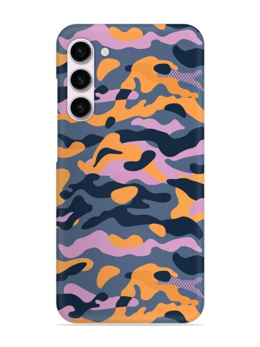 Camouflage Army Military English Orange Art Snap Case for Samsung Galaxy S23 (5G) Zapvi