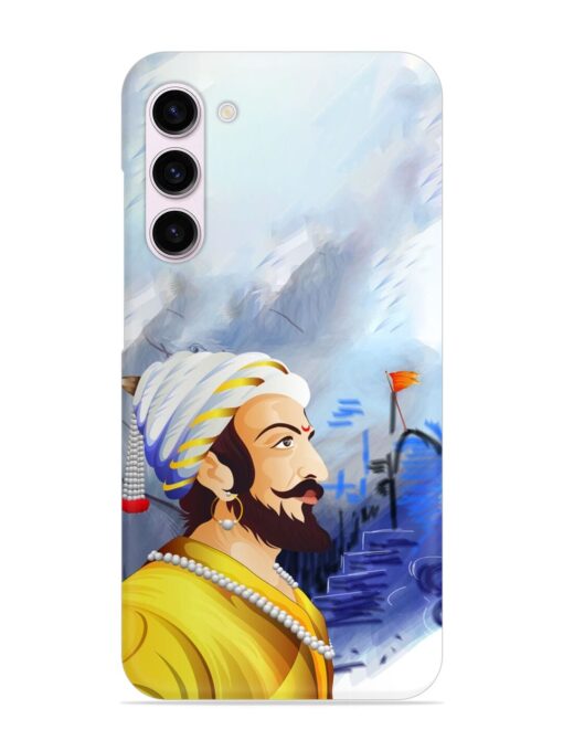 Shivaji Maharaj Color Paint Art Snap Case for Samsung Galaxy S23 (5G) Zapvi