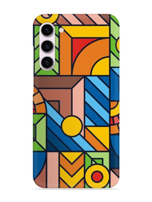 Colorful Geometric Snap Case for Samsung Galaxy S23 (5G) Zapvi