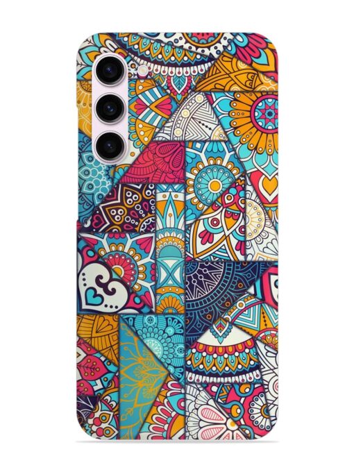 Patchwork Pattern Vintage Snap Case for Samsung Galaxy S23 (5G)