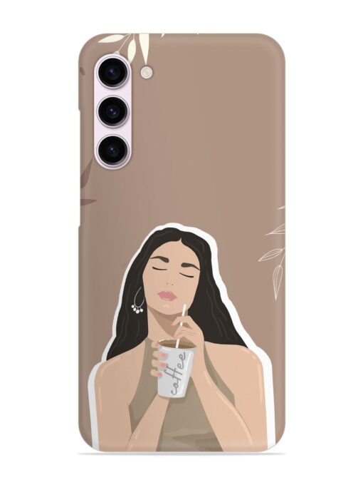 Girl With Coffee Snap Case for Samsung Galaxy S23 (5G) Zapvi