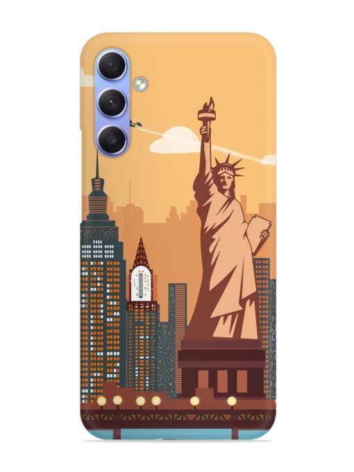 New York Statue Of Liberty Architectural Scenery Snap Case for Samsung Galaxy S23 Fe (5G) Zapvi