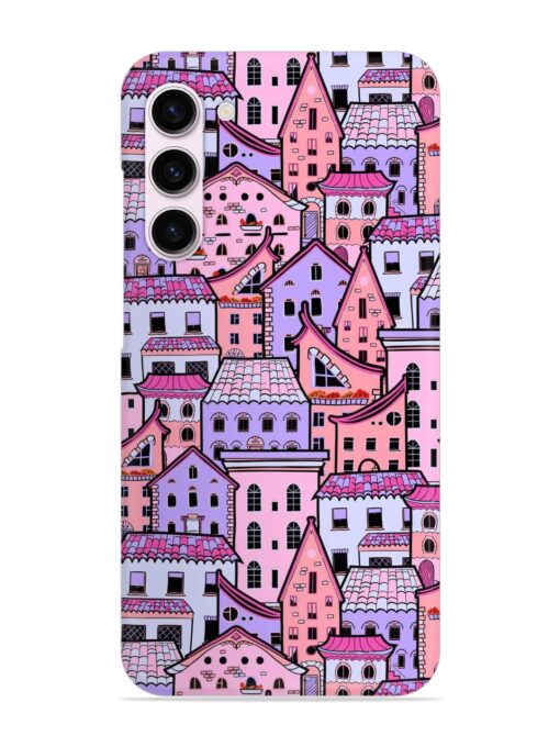 Seamless Pattern Houses Snap Case for Samsung Galaxy S23 Plus (5G) Zapvi