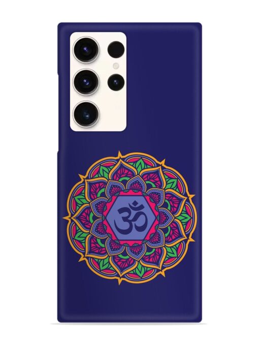 Om Mandala Art Blue Snap Case for Samsung Galaxy S23 Ultra Zapvi