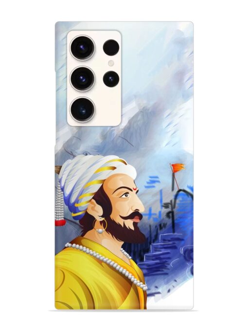 Shivaji Maharaj Color Paint Art Snap Case for Samsung Galaxy S23 Ultra Zapvi