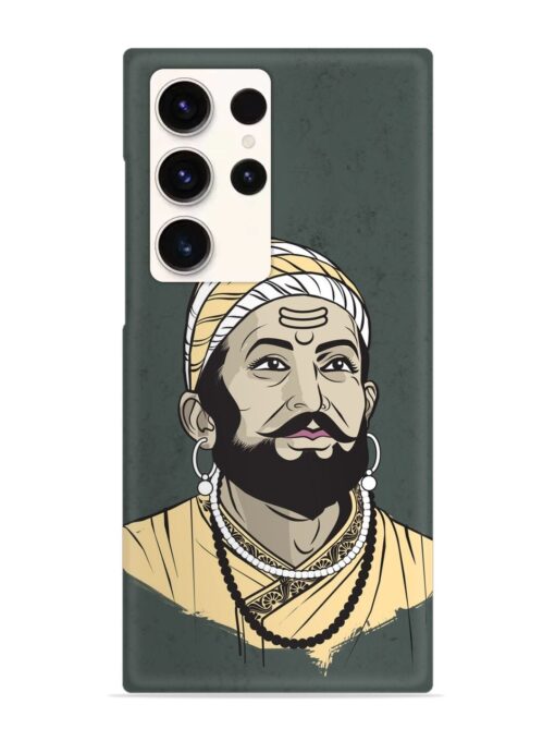 Shivaji Maharaj Vector Art Snap Case for Samsung Galaxy S23 Ultra Zapvi