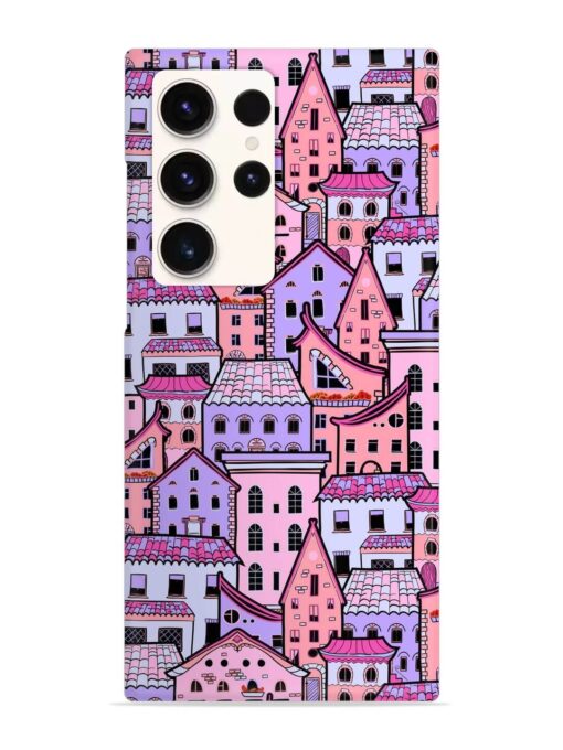 Seamless Pattern Houses Snap Case for Samsung Galaxy S23 Ultra Zapvi