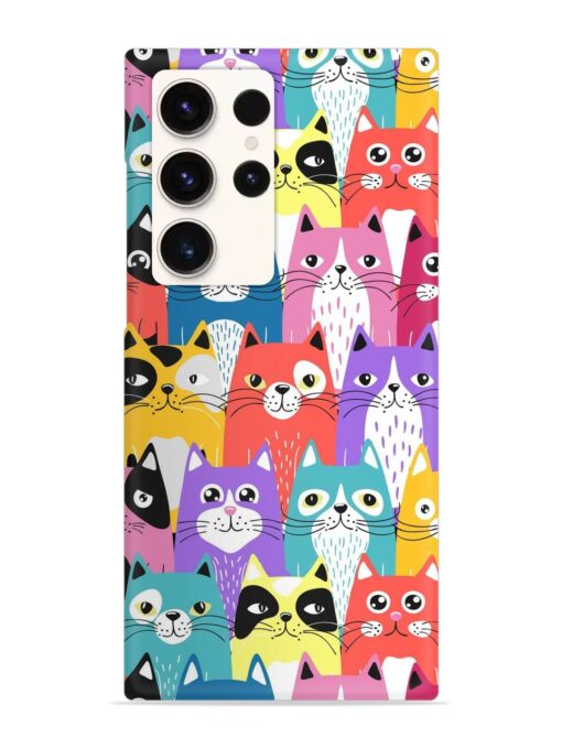 Funny Cartoon Cats Snap Case for Samsung Galaxy S23 Ultra Zapvi