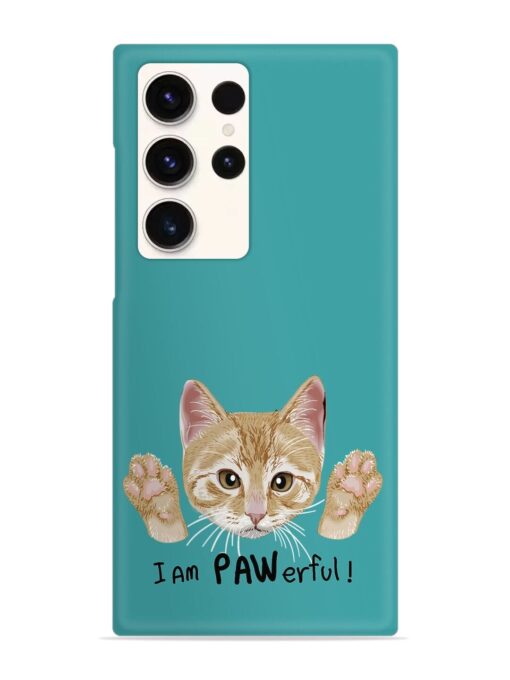 Typography Slogan Cat Snap Case for Samsung Galaxy S23 Ultra Zapvi