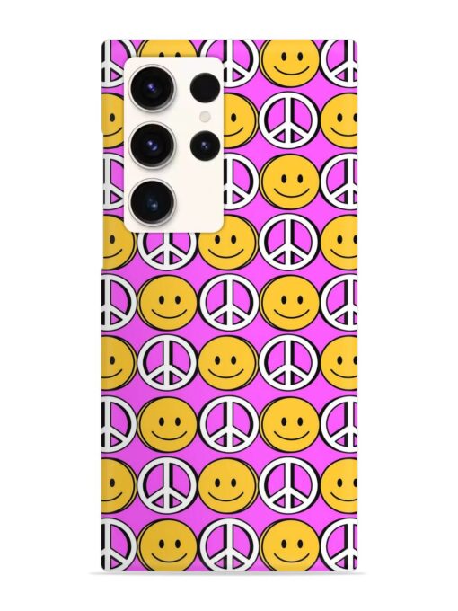 Smiley Face Peace Snap Case for Samsung Galaxy S23 Ultra Zapvi