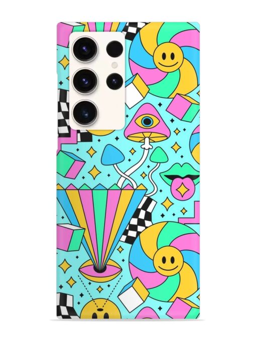 Trippy Rainbow 60S Snap Case for Samsung Galaxy S23 Ultra Zapvi