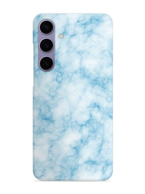 Blue White Natural Marble Snap Case for Samsung Galaxy S24 (5G) Zapvi