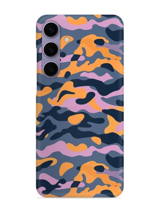 Camouflage Army Military English Orange Art Snap Case for Samsung Galaxy S24 (5G) Zapvi