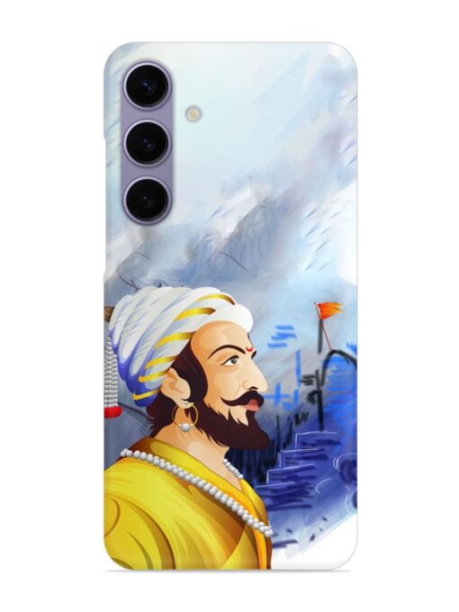 Shivaji Maharaj Color Paint Art Snap Case for Samsung Galaxy S24 (5G) Zapvi