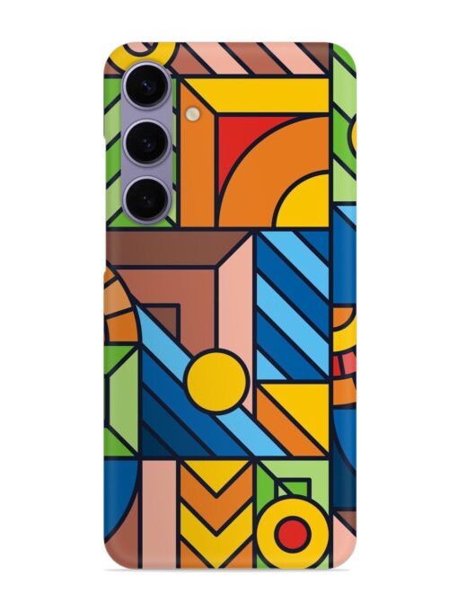 Colorful Geometric Snap Case for Samsung Galaxy S24 (5G) Zapvi